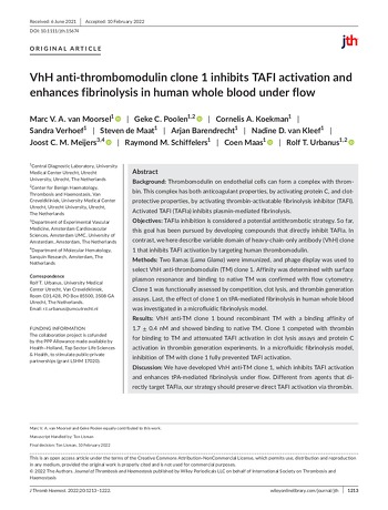 Publication TAFI Van Moorsel et al 2022